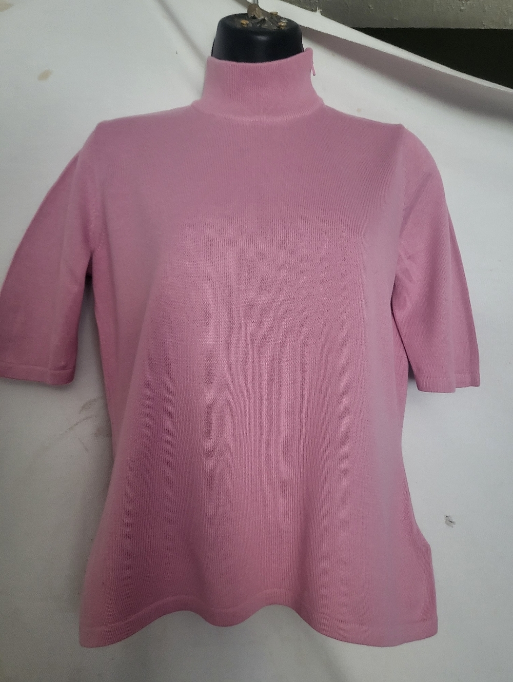Jones Wear Rose Pink Short-Sleeve Turtleneck